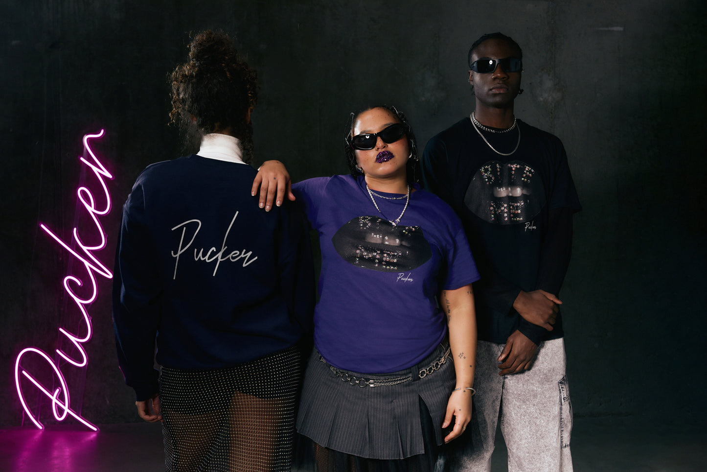 BITE ME Crewneck Sweatshirt - Navy