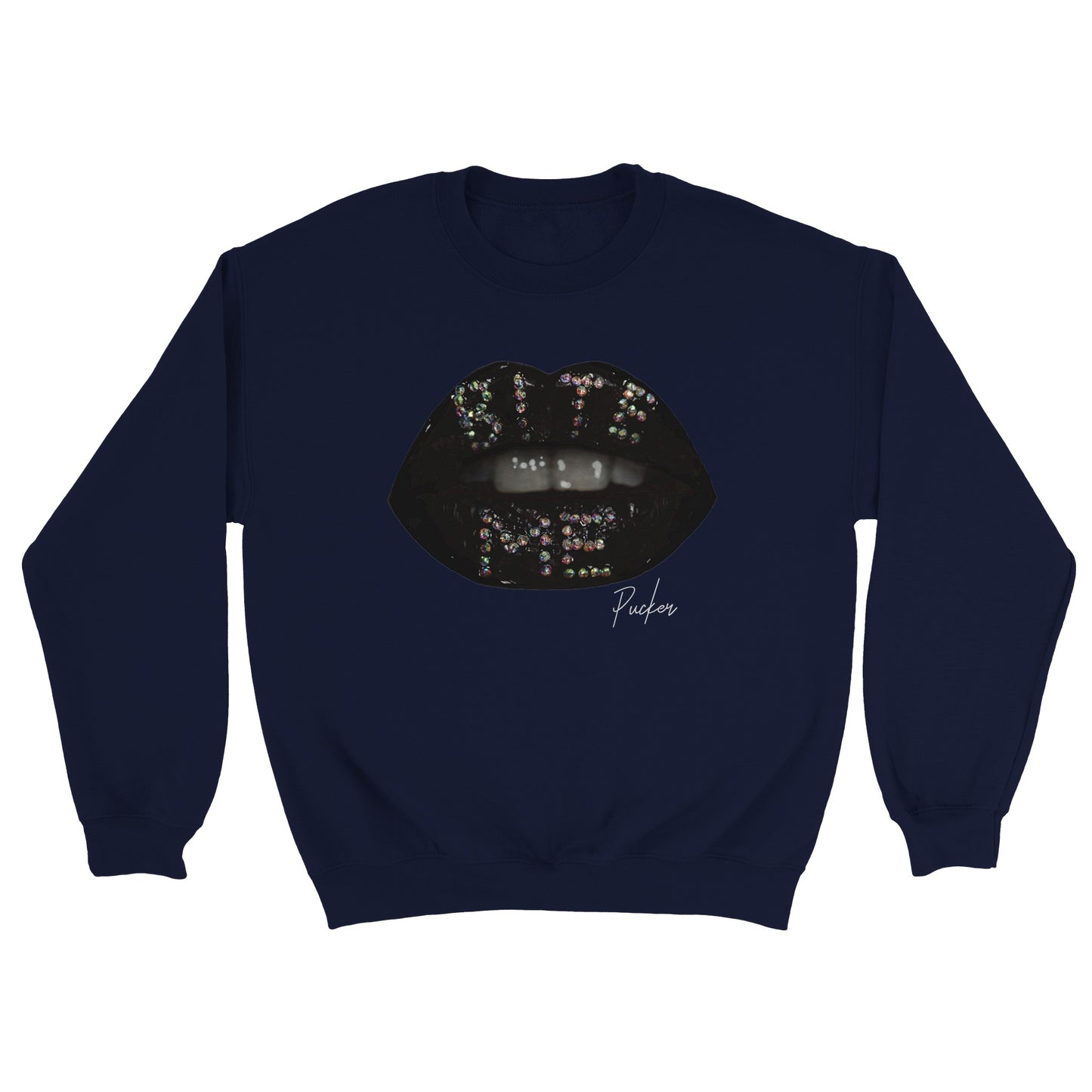 BITE ME Crewneck Sweatshirt - Navy
