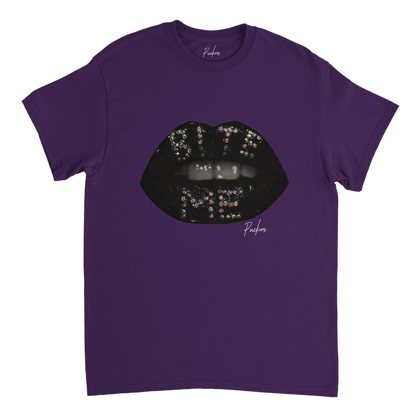 BITE ME Crewneck T-Shirt - Purple